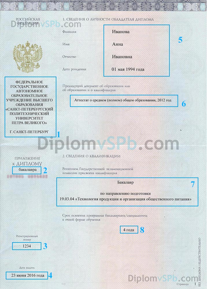 заполнение приложение к диплому о высшем образовании 2014-2026